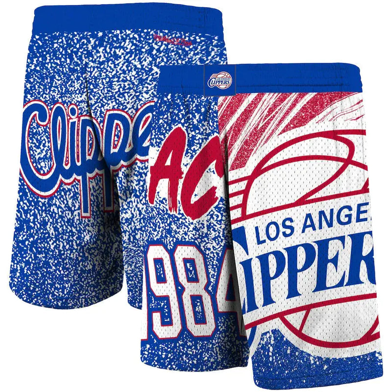 NBA LA Clippers Mitchell & Ness Hardwood Classics Jumbotron Sublimated Shorts