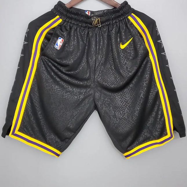 Pantaloncini NBA Neri-Gialli Lakers 2021/22_maglia_calcio_prezzo_basso_ L’OutfitdelCalcio.