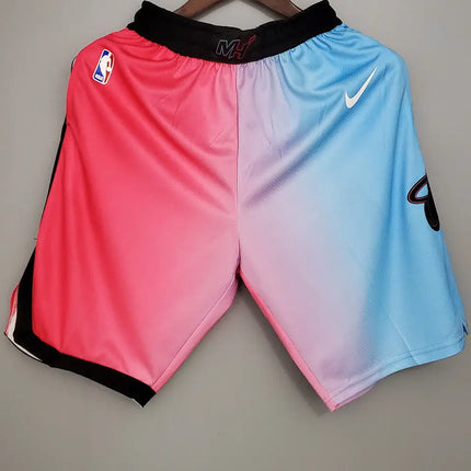 Pink-Blue NBA Miami Heat Shorts 2021/22