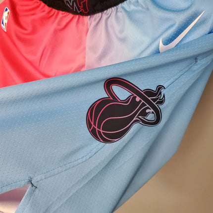 Pink-Blue NBA Miami Heat Shorts 2021/22