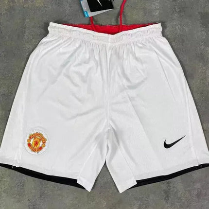 Retro Manchester United White Shorts 2007/08