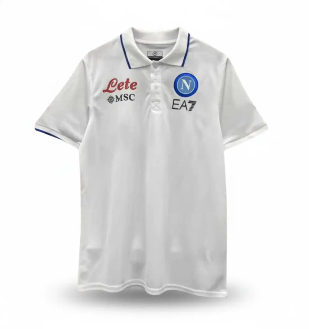 WHITE SHORT-SLEEVED POLO SHIRT NAPOLI 2023