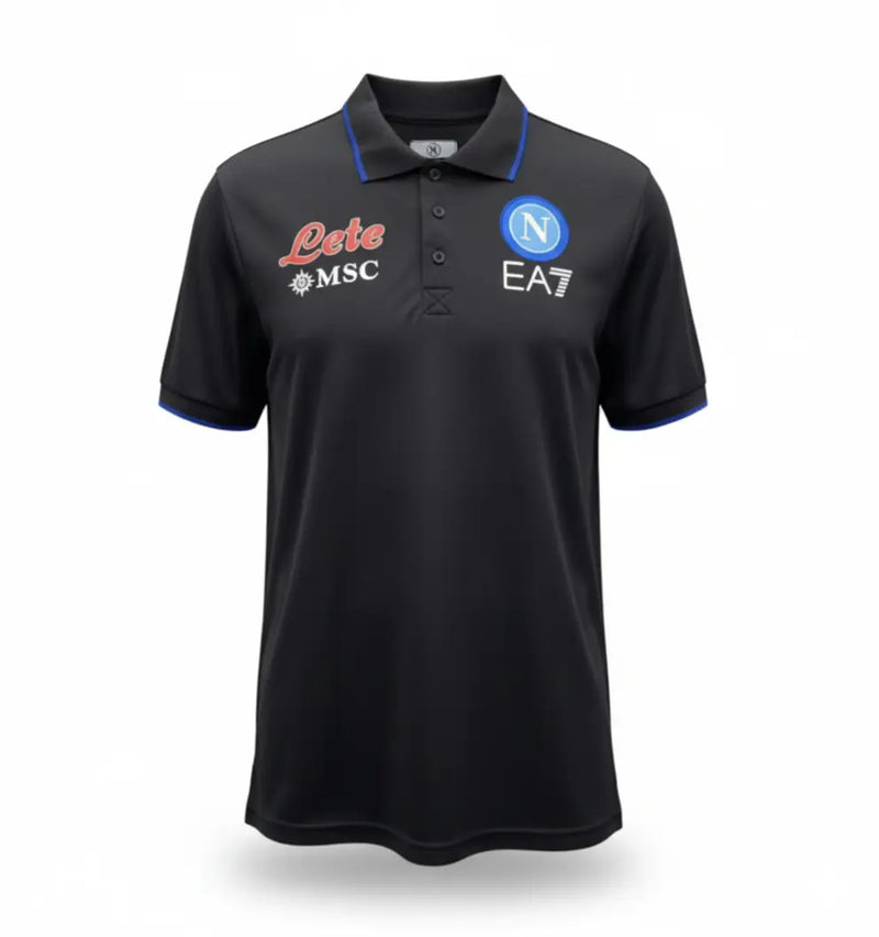BLACK SHORT SLEEVE POLO NAPLES 2023